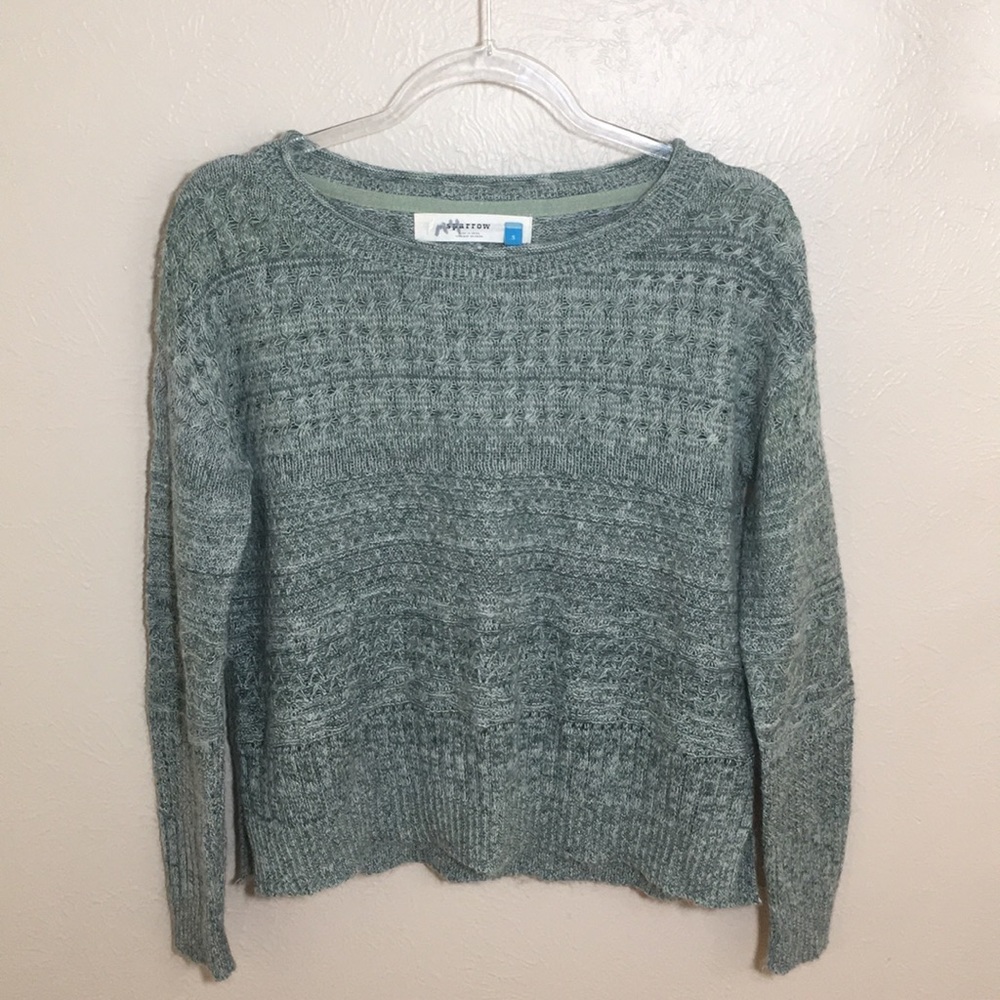 Sparrow Green Knit Sweater Sz S